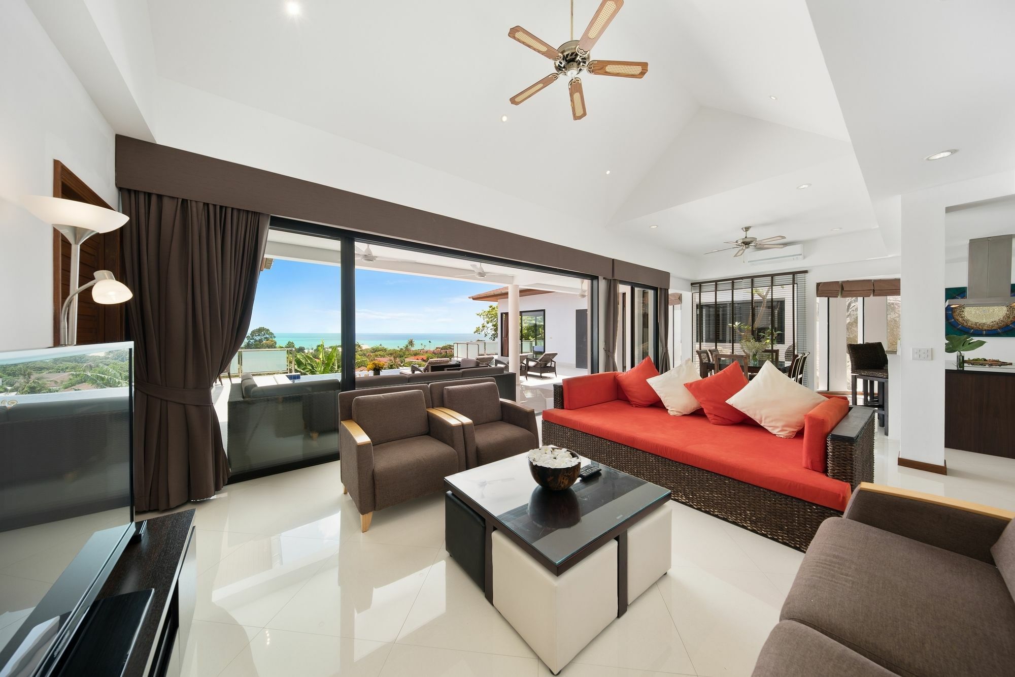 Sunny Banks - Modern Sea View 4 Bed Pool Villa Maret Exterior photo